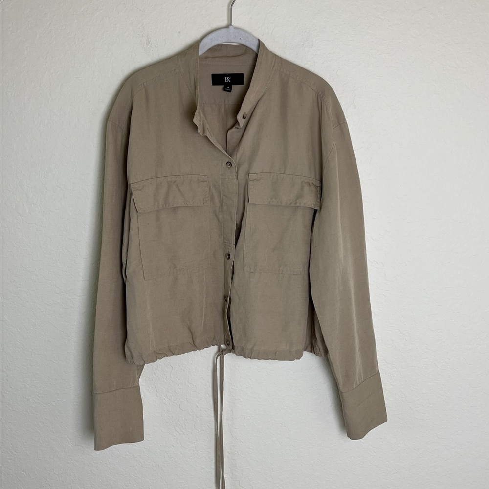Banana Republic Arcata Tencel Linen Shirt Jacket Sz M - Picture 3 of 7